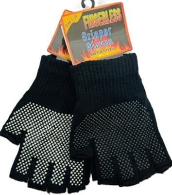 Fingerless Gripper Gloves One Size