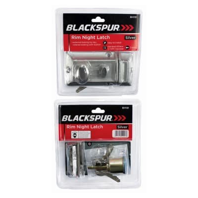 Blackspur Rim Night Latch Silver