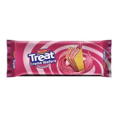 Britannia Treat Strawberry Creme Wafers PM79p