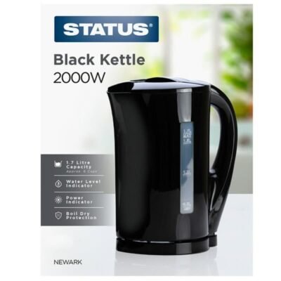 Status Cordless Black Kettle 1.7 Litre (Boston)