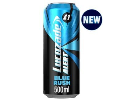 Lucozade Alert Blue Rush Energy Cans PM1.00