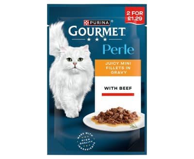Gourmet Cat Single Beef in Gravy 2for1.29