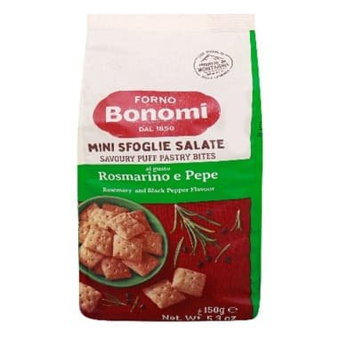 Bonomi Puff Pastry Bites Rosemary & Pepper