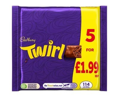 Cadbury”s Twirl Bar 5PK PM1.99