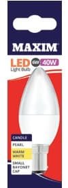 Maxim 6W=40W LED Candle SBC WW PL SW