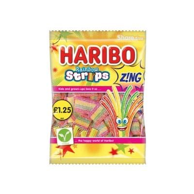 Haribo Rainbow Strips Zing (+10%Extra) PM1.25