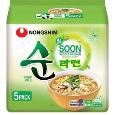 Nongshim Veggie Soon Ramyun Noodles 5s