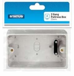 Status 2Gang Pattress Box 35mm