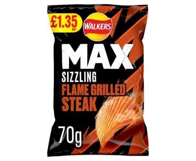 Walkers PM1.35 Max Sizzling Flame Grilled Steak