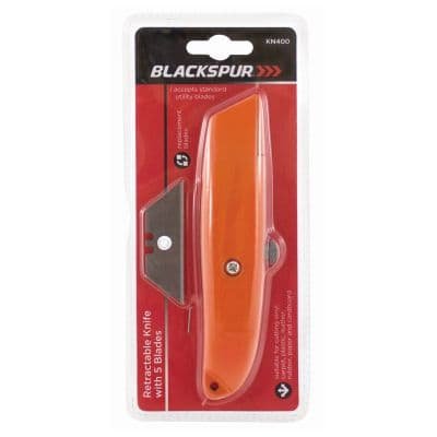 Blackspur Retractable Knife With 5 Blades