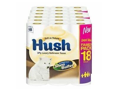 Hush 3ply Shea Butter Toilet Rolls