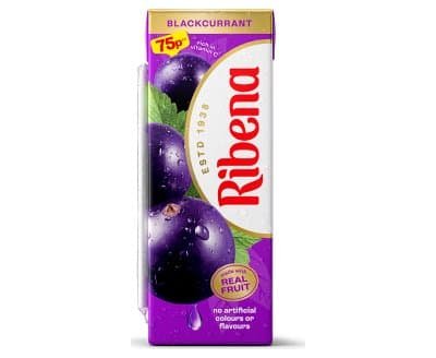 Ribena PM Blackcurrant 75p