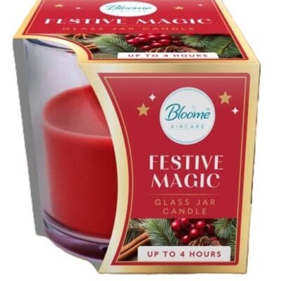 Bloome Festive Scented Glass Candle Jar 20Hours