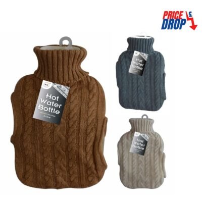 Dina Hot Water Bottle & Knitted Cover