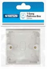 Status 1Gang Pattress Box 25mm