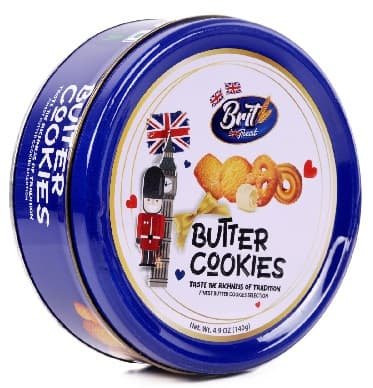 Brit Treat Butter Blue Tin Cookies