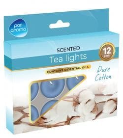 Pan Aroma Tea Light Candles – Pure Cotton
