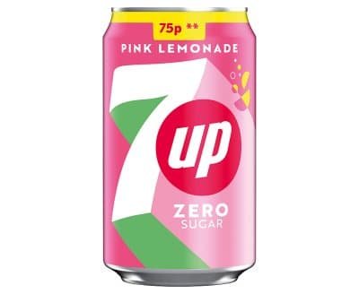 7UP Zero Sugar Pink Lemonade Can PM 75p