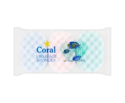 ELG Coral 3pk Massage Sponges