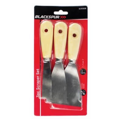 Blackspur 3pk Wooden Handle Scraper Set