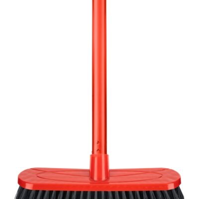 Zoom Red Hard Broom With Handle