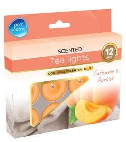 Pan Aroma Tea Light Candles – Cashmere & Apricot