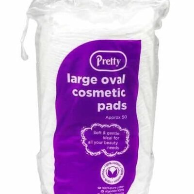 Pretty 50 Large Oval Cosmetic Pads