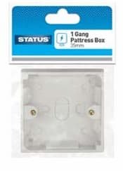 Status 1Gang Pattress Box 35mm