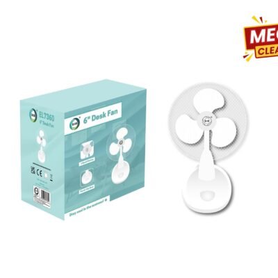 DID White Desk Fan 6″