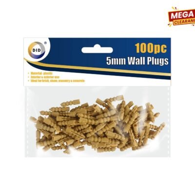 DiD 100pc Wall Plugs 5mm