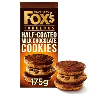 Foxs Milk Chocolate Cookie Half Coated PM2.50